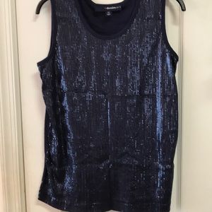 New without tags sequined tank navy, size14/16🛍🆕